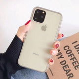 Simple Candy Color Matte Plating TPU Phone Case Back Cover for iPhone 11/11 Pro/11 Pro Max/XS Max/XR/XS/X/8 Plus/8/7 Plus/7 - halloladies