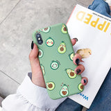 Cute Avocado Matte Soft TPU Phone Case Back Cover - iPhone 11/11 Pro/11 Pro Max/XS Max/XR/XS/X/8 Plus/8/7 Plus/7 - halloladies