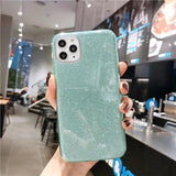 Glitter Powder Candy Color Transparent Soft Phone Case Back Cover - iPhone 11/11 Pro/11 Pro Max/XS Max/XR/XS/X/8 Plus/8/7 Plus/7 - halloladies