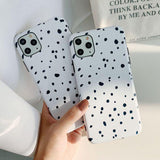 Simple Spots Dots White Phone Case Back Cover for iPhone 11 Pro Max/11 Pro/11/XS Max/XR/XS/X/8 Plus/8/7 Plus/7 - halloladies