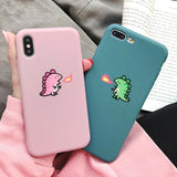 Cute Couple Fire Dragon Phone Case Back Cover - iPhone 12 Pro Max/12 Pro/12/12 Mini/SE/11 Pro Max/11 Pro/11/XS Max/XR/XS/X/8 Plus/8/7 Plus/7/6s Plus/6s/6 Plus/6 - halloladies