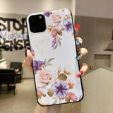 Cute 3D Emboss Flower Patterned Phone Case Back Cover - iPhone 11 Pro Max/11 Pro/11/XS Max/XR/XS/X/8 Plus/8/7 Plus/7 - halloladies