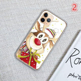 Cartoon Christmas Elk Phone Case Back Cover for iPhone 11/11 Pro/11 Pro Max/XS Max/XR/XS/X/8 Plus/8/7 Plus/7 - halloladies