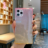 Glitter Paper Square Phone Case Back Cover - iPhone 12 Pro Max/12 Pro/12/12 Mini/SE/11 Pro Max/11 Pro/11/XS Max/XR/XS/X/8 Plus/8 - halloladies