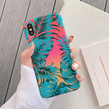 Vintage Leaf Soft TPU Phone Case Back Cover for iPhone XS Max/XR/XS/X/8 Plus/8/7 Plus/7/6s Plus/6s/6 Plus/6 - halloladies