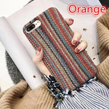 Retro Bohemia Style Cloth Phone Case Back Cover for iPhone 11 Pro Max/11 Pro/11/XS Max/XR/XS/X/8 Plus/8/7 Plus/7 - halloladies
