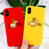 Candy Color Cute Corgi Dog Phone Case Back Cover for iPhone 11/11 Pro/11 Pro Max/XS Max/XR/XS/X/8 Plus/8/7 Plus/7 - halloladies