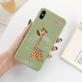 Cartoon Cute Animal Dinosaur Rabbit Soft Phone Case Back Cover for iPhone 12/12pro/12pro max/12mini/11/11 Pro/11 Pro Max/XS Max/XR/XS/X/8 Plus/8/7 Plus/7 - halloladies