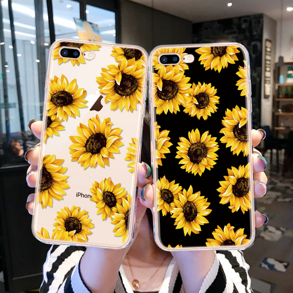 Daisy Sunflower Soft TPU Phone Case Back Cover for iPhone XS Max/XR/XS/X/8 Plus/8/7 Plus/7/6s Plus/6s/6 Plus/6 - halloladies