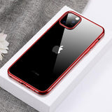 Plating Solid Color Edge Soft Clear Phone Case Back Cover - iPhone 11/11 Pro/11 Pro Max/XS Max/XR/XS/X/8 Plus/8/7 Plus/7 - halloladies