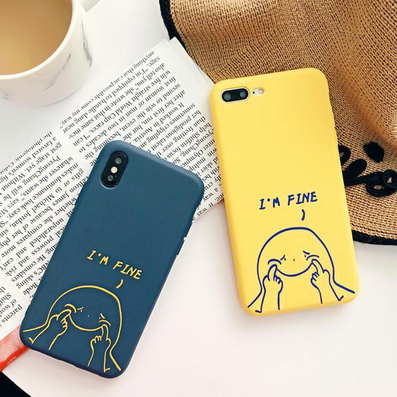 Sad Grimace Solid Color Letters  TPU Phone Case Back Cover for iPhone XS Max/XR/XS/X/8 Plus/8/7 Plus/7/6s Plus/6s/6 Plus/6 - halloladies