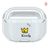 Cartoon Cute Pattern Transparent Wireless Bluetooth Earphone Cases for Airpods Pro - halloladies