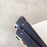 Night Sky Moon Hard Phone Case Back Cover for iPhone 12 Pro Max/12 Pro/12/12 Mini/SE/11 Pro Max/11 Pro/11/XS Max/XR/XS/X/8 Plus/8 - halloladies