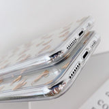 Cute Love Heart Gold Plating Clear Phone Case Back Cover - iPhone 11 Pro Max/11 Pro/11/XS Max/XR/XS/X/8 Plus/8/7 Plus/7 - halloladies