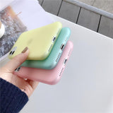 Candy Frosted Solid Color Soft Phone Case Back Cover for iPhone 12 Pro Max/12 Pro/12/12 Mini/SE/11 Pro Max/11 Pro/11/XS Max/XR/XS/X/8 Plus/8 - halloladies