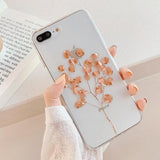 Glitter Plating Gold Leaf Clear Phone Case Back Cover for iPhone 11/11 Pro/11 Pro Max/XS Max/XR/XS/X/8 Plus/8/7 Plus/7 - halloladies