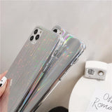 Laser Rainbow Color Soft Phone Case Back Cover - iPhone 12 Pro Max/12 Pro/12/12 Mini/SE/11 Pro Max/11 Pro/11/XS Max/XR/XS/X/8 Plus/8 - halloladies