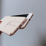 Simple Funny White Cat Graffiti Phone Case Back Cover - iPhone 11/11 Pro/11 Pro Max/XS Max/XR/XS/X/8 Plus/8/7 Plus/7 - halloladies