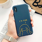 Sad Grimace Solid Color Letters  TPU Phone Case Back Cover for iPhone XS Max/XR/XS/X/8 Plus/8/7 Plus/7/6s Plus/6s/6 Plus/6 - halloladies