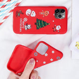 Red Cartoon Christmas Phone Case Back Cover - iPhone 11/11 Pro/11 Pro Max/XS Max/XR/XS/X/8 Plus/8/7 Plus/7 - halloladies