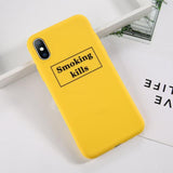 Candy Color Lovely Fashion Graffiti Letter Soft TPU Phone Case Back Cover for iPhone 11/11 Pro/11 Pro Max/XS Max/XR/XS/X/8 Plus/8/7 Plus/7 - halloladies