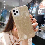 Glitter Powder Candy Color Transparent Soft Phone Case Back Cover - iPhone 11/11 Pro/11 Pro Max/XS Max/XR/XS/X/8 Plus/8/7 Plus/7 - halloladies