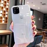 Solid Color Transparent Shockproof Frame Soft TPU Phone Case Back Cover - iPhone 12 Pro Max/12 Pro/12/12 Mini/SE/11 Pro Max/11 Pro/11/XS Max/XR/XS/X/8 Plus/8 - halloladies