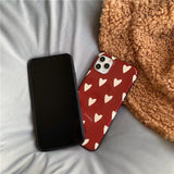 Love Heart Glossy Cute Soft Phone Case Back Cover for iPhone 12 Pro Max/12 Pro/12/12 Mini/SE/11 Pro Max/11 Pro/11/XS Max/XR/XS/X/8 Plus/8 - halloladies