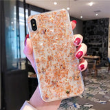 Glitter Foil Shell Phone Case Back Cover for IPhone XS Max/XR/XS/X/8 Plus/8/7 Plus/7/6s Plus/6s/6 Plus/6 - halloladies
