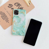 Simple Gradient Color Marble Shell Silicone iPhone Case Back Cover for iPhone 11 Pro Max/11 Pro/11/XS Max/XR/XS/X/8 Plus/8/7 Plus/7 - halloladies