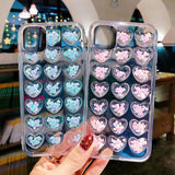 3D Love Heart Clear Soft Phone Case Back Cover for iPhone 11/11 Pro/11 Pro Max/XS Max/XR/XS/X/8 Plus/8/7 Plus/7 - halloladies