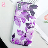 Fashion Marble Leaf Flower Phone Case Back Cover - iPhone XS Max/XR/XS/X/8 Plus/8/7 Plus/7/6s Plus/6s/6 Plus/6 - halloladies