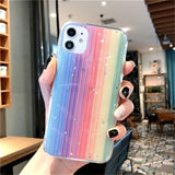 Glitter Bling Stars Colorful Soft Phone Case Back Cover - iPhone 12 Pro Max/12 Pro/12/12 Mini/SE/11 Pro Max/11 Pro/11/XS Max/XR/XS/X/8 Plus/8 - halloladies