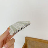 Plaid Fabric Phone Case Back Cover -iPhone 12/12pro/12pro max/12mini/11/11 Pro/11 Pro Max/XS Max/XR/XS/X/8 Plus/8/7 Plus/7 - halloladies
