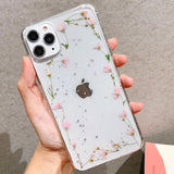 Real Dried Flower Clear Phone Case Back Cover - iPhone 11 Pro Max/11 Pro/11/XS Max/XR/XS/X/8 Plus/8/7 Plus/7 - halloladies