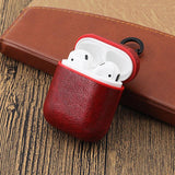 Vintage Matte Leather Storage Bag with Hook Airpods Case Wireless Bluetooth Earphone Cases for Airpods - halloladies