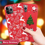 Red Cartoon Christmas Phone Case Back Cover - iPhone 11/11 Pro/11 Pro Max/XS Max/XR/XS/X/8 Plus/8/7 Plus/7 - halloladies