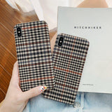 Little Plaid Fabric Phone Case Back Cover - iPhone 11/11 Pro/11 Pro Max/XS Max/XR/XS/X/8 Plus/8/7 Plus/7 - halloladies