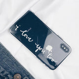 Couple Matching Letter Print I LOVE YOU I LOVE YOU TOO Ultra thin Soft TPU Clear Phone Case Back Cover - iPhone XS Max/XR/XS/X/8 Plus/8/7 Plus/7/6s Plus/6s/6 Plus/6 - halloladies