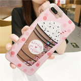 Luxury Cute Drink Bottle Ice Cream Glitter Star Dynamic Liquid Quicksand Phone Case Back Cover - iPhone XS Max/XR/XS/X/8 Plus/8/7 Plus/7/6s Plus/6s/6 Plus/6 - halloladies