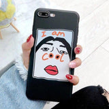 Funny Cartoon Couples I AM COOL Ultra Slim Soft TPU Phone Case Back Cover - iPhone 12 Pro Max/12 Pro/12/12 Mini/SE/11 Pro Max/11 Pro/11/XS Max/XR/XS/X/8 Plus/8 - halloladies