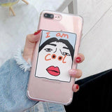 Funny Cartoon Couples I AM COOL Ultra Slim Soft TPU Phone Case Back Cover - iPhone 12 Pro Max/12 Pro/12/12 Mini/SE/11 Pro Max/11 Pro/11/XS Max/XR/XS/X/8 Plus/8 - halloladies