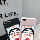 Funny Cartoon Couples I AM COOL Ultra Slim Soft TPU Phone Case Back Cover - iPhone 12 Pro Max/12 Pro/12/12 Mini/SE/11 Pro Max/11 Pro/11/XS Max/XR/XS/X/8 Plus/8 - halloladies