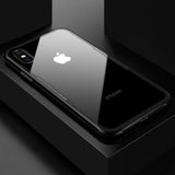 Tempered Glass Transparent Clear Bumper Phone Case Back Cover - iPhone XS Max/XR/XS/X/8 Plus/8/7 Plus/7/6s Plus/6s/6 Plus/6 - halloladies