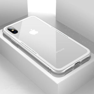 Tempered Glass Transparent Clear Bumper Phone Case Back Cover - iPhone XS Max/XR/XS/X/8 Plus/8/7 Plus/7/6s Plus/6s/6 Plus/6 - halloladies