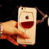 3D Hot Red Wine Glass Liquid Quicksand Phone Case Back Cover for iPhone XS Max/XR/XS/X/8 Plus/8/7 Plus/7/6s Plus/6s/6 Plus/6 - halloladies