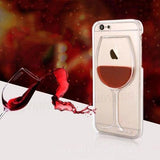 3D Hot Red Wine Glass Liquid Quicksand Phone Case Back Cover for iPhone XS Max/XR/XS/X/8 Plus/8/7 Plus/7/6s Plus/6s/6 Plus/6 - halloladies