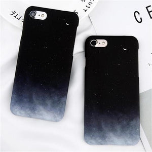 Lovely Cartoon Starry Sky Moon Ultra Thin Silicone Phone Case Back Cover for iPhone XS Max/XR/XS/X/8 Plus/8/7 Plus/7/6s Plus/6s/6 Plus/6 - halloladies
