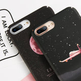 Luminous Moon Airplane Phone Case Back Cover - iPhone XS Max/XR/XS/X/8 Plus/8/7 Plus/7/6s Plus/6s/6 Plus/6 - halloladies